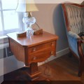 F43. Empire two-drawer side table. 